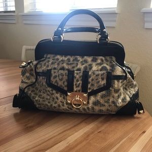 EUC Betsey Johnson Sequin Leopard Purse